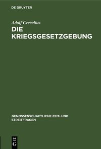Produktbild: Die Kriegsgesetzgebung