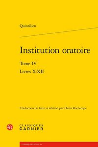 Produktbild: Institution Oratoire Tome 4 : Livres X-Xii