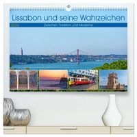 Produktbild: Lissabon und seine Wahrzeichen - Zwischen Tradition und Moderne (hochwertiger Premium Wandkalender 2026 DIN A2 quer), Kunstdruck in Hochglanz