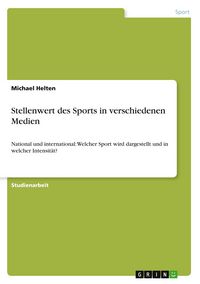Produktbild: Stellenwert des Sports in verschiedenen Medien