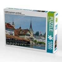 Produktbild: CALVENDO Puzzle LUZERN Kapellbr&uuml;cke und Altstadt | 1000 Teile Lege-Gr&ouml;&szlig;e 64x48cm Foto-Puzzle f&uuml;r gl&uuml;ckliche Stunden
