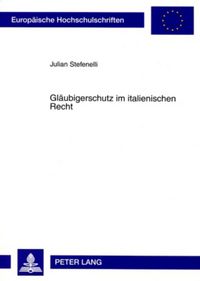 Produktbild: Glaeubigerschutz im italienischen Recht