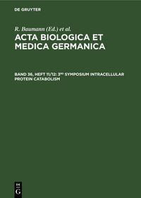 Produktbild: 3rd Symposium Intracellular Protein Catabolism