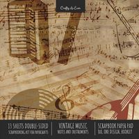 Produktbild: Vintage Music Scrapbook Paper Pad 8x8 Decorative Scrapbooking Kit for Cardmaking Gifts, DIY Crafts, Printmaking, Papercrafts, Notes Instruments, Desig