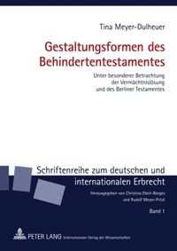 Produktbild: Gestaltungsformen des Behindertentestamentes