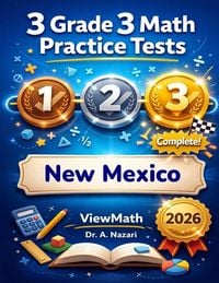 Produktbild: 3 New Mexico NM-MSSA Grade 3 Math Practice Tests