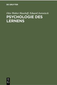 Produktbild: Psychologie des Lernens