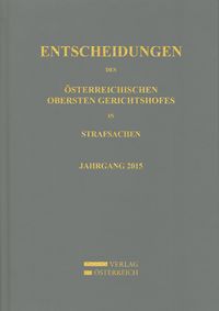 Produktbild: Entscheidungen des &Ouml;sterreichischen Obersten Gerichtshofes in Strafsachen