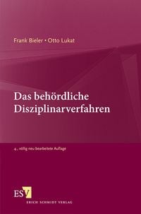 Produktbild: Das beh&ouml;rdliche Disziplinarverfahren