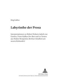 Produktbild: Labyrinthe der Prosa