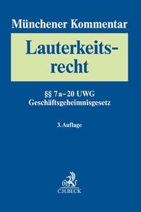 Produktbild: M&uuml;nchener Kommentar zum Lauterkeitsrecht Bd. 2: Besondere Fallgruppen und Rechtsgebiete, &sect;&sect; 7a-20 UWG. &sect;&sect; 7a-20 UWG, GeschGehG