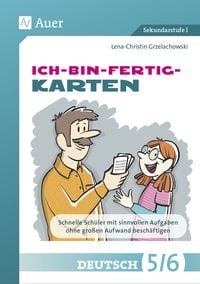 Produktbild: Ich-bin-fertig-Karten Deutsch Klassen 5/6
