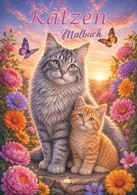 Produktbild: Katzen Malbuch f&uuml;r Kinder ab 8 Jahren und Erwachsene mit 50 detailreichen Ausmalmotiven