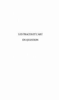 Produktbild: Les Traces Et L'art En Question