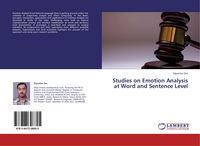 Produktbild: Studies on Emotion Analysis at Word and Sentence Level