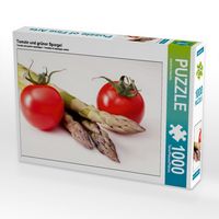Produktbild: CALVENDO Puzzle Tomate und gr&uuml;ner Spargel | 1000 Teile Lege-Gr&ouml;&szlig;e 64x48cm Foto-Puzzle f&uuml;r gl&uuml;ckliche Stunden
