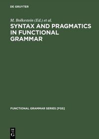 Produktbild: Syntax and Pragmatics in Functional Grammar