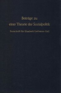 Produktbild: Beitr&auml;ge zu einer Theorie der Sozialpolitik.