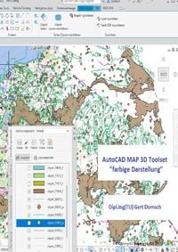 Produktbild: Civil 3D Version 2023 / AutoCAD MAP 3D Toolset, "farbige Darstellung" (f&uuml;r Anwender)