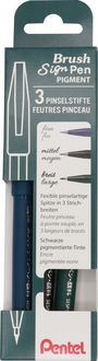 Produktbild: Brush Sign Pen 3er-Set p.schw.