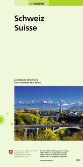 Produktbild: Landeskarte der Schweiz 1:1 000 000
