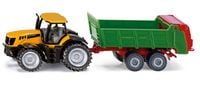 Produktbild: Siku 1133 - JCB Traktor mit Strautmann Universalstreuer, 162x34x43mm