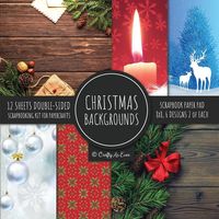 Produktbild: Christmas Backgrounds Scrapbook Paper Pad 8x8 Scrapbooking Kit for Papercrafts, Cardmaking, Printmaking, DIY Crafts, Holiday Themed, Designs, Borders, Patterns