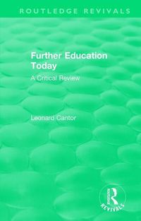 Produktbild: Cantor, L: : Further Education Today (1979)