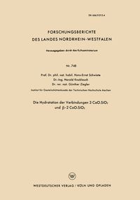 Produktbild: Die Hydratation der Verbindungen 3 CaO.SiO2 und &beta;-2 CaO.SiO2