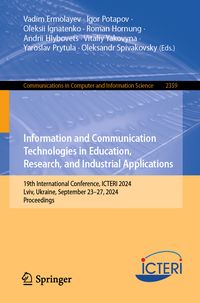 Produktbild: Information and Communication Technologies in Education, Research, and Industrial Applications