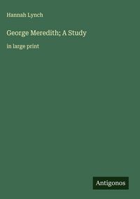 Produktbild: George Meredith; A Study