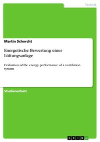 Produktbild: Energetische Bewertung einer L&uuml;ftungsanlage