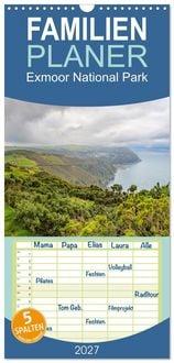 Produktbild: Familienplaner 2027 - Exmoor National Park mit 5 Spalten (Wandkalender, 21 x 45 cm) CALVENDO