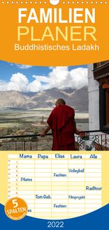 Produktbild: Familienplaner Buddhistisches Ladakh (Wandkalender 2022 , 21 cm x 45 cm, hoch)