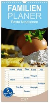 Produktbild: Familienplaner 2027 - Pasta Kreationen mit 5 Spalten (Wandkalender, 21 x 45 cm) CALVENDO