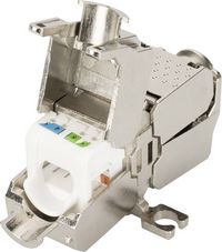 Produktbild: Digitus RJ45 / Verbinder Netzwerk Adapter CAT 6a, Unbest&uuml;ckt [1x LSA, Schneid-Klemm, Schnellanschluss - 1x LSA, Schneid-Klemm, Schnellanschluss] Sil