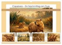 Produktbild: Capybara &ndash; Ein Nachmittag am Fluss (Wandkalender 2027 DIN A2 quer), CALVENDO Monatskalender