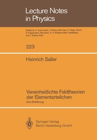 Produktbild: Vereinheitlichte Feldtheorien der Elementarteilchen