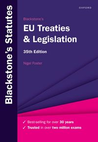 Produktbild: Foster, N: Blackstone's EU Treaties & Legislation