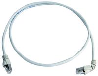 Produktbild: Teleg&auml;rtner 100008010 RJ45 Patchkabel CAT 6a S/FTP 0.5 m Grau Flammwidrig, mit Knickschutzt&uuml;lle 1 St.