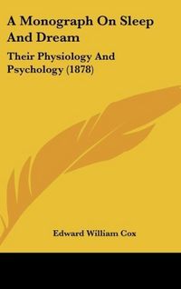 Produktbild: Cox, E: Monograph On Sleep And Dream