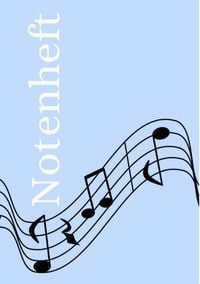 Produktbild: Notenheft: DIN A5 Notenlinienheft | 44 Seiten mit 12 Notenzeilen / Systeme pro Blatt | Papier 90g/m&sup2; | Musikheft mit Notenlinien