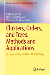 Produktbild: Clusters, Orders, and Trees: Methods and Applications
