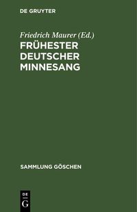 Produktbild: Fr&uuml;hester deutscher Minnesang