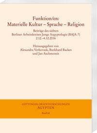 Bild vom Artikel Funktion/en: Materielle Kultur – Sprache – Religion vom Autor 
