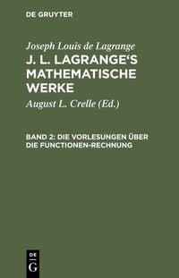 Produktbild: Die Vorlesungen &uuml;ber die Functionen-Rechnung