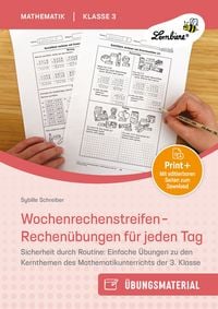 Produktbild: Wochenrechenstreifen - Rechen&uuml;bungen f&uuml;r jeden Tag