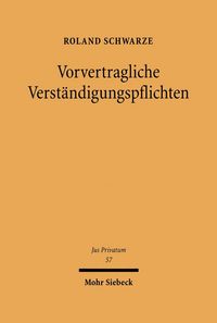 Produktbild: Vorvertragliche Verst&auml;ndigungspflichten
