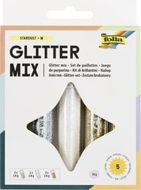 Bild vom Artikel Folia Glitter Mix STARDUST M, 5 Tuben je 14g vom Autor 