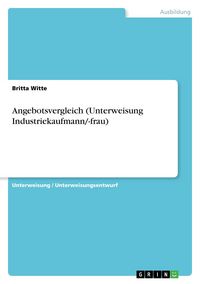 Produktbild: Angebotsvergleich (Unterweisung Industriekaufmann/-frau)